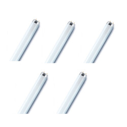 Osram/ Ledvance Lumilux Fluorescent Tube Light T8 L 58 Watts with G13 Base 2700K Warm White 1.5 m- Pack of 5