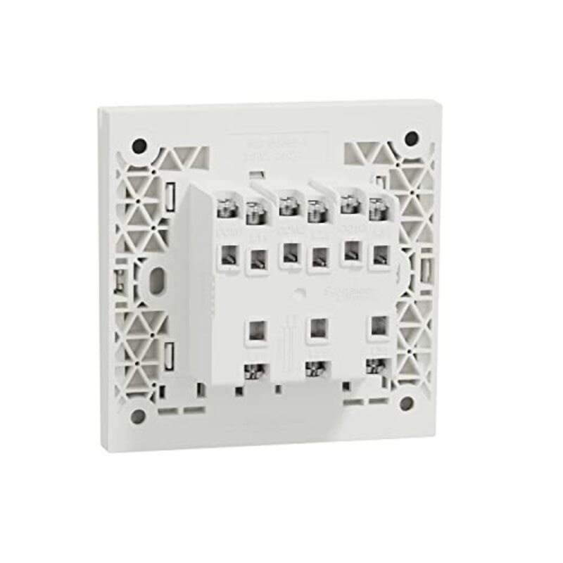 Schneider Electric Avataron C Switch With Fluorescent Locator E8733L2F_WE, 3 Gang, 16Ax White 250 V 2 Way