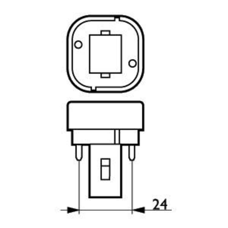 Osram Dulux LED 2 pin plugin bulb 9W 840 G24D-2, 4000k Cool White