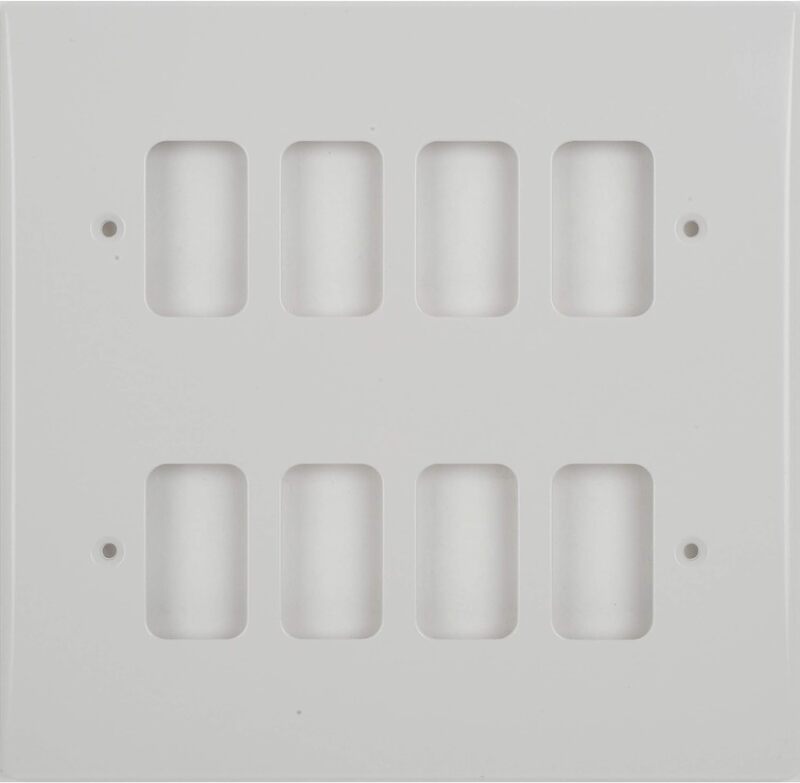 Schneider Electric Ultimate - moulded plate Grid system - 8 gangs - white - GUG08G