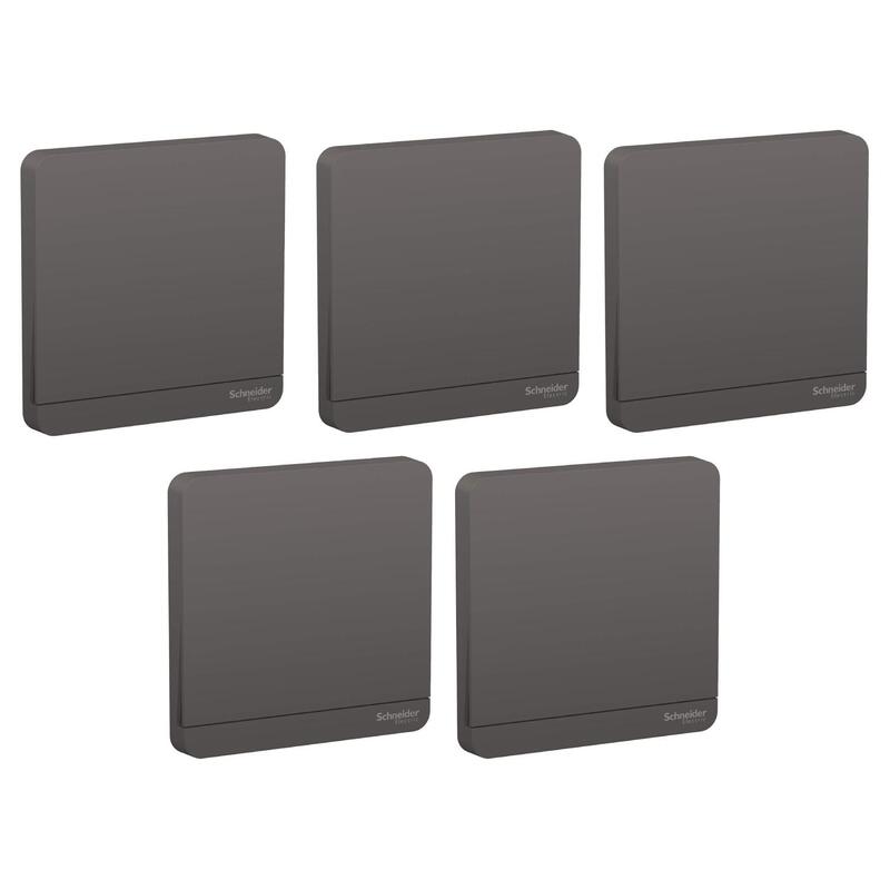 Schneider Electric E8331L2_DG AvatarOn One Gang Two Way Switch 16Amps 250V Dark Grey - Pack of 5