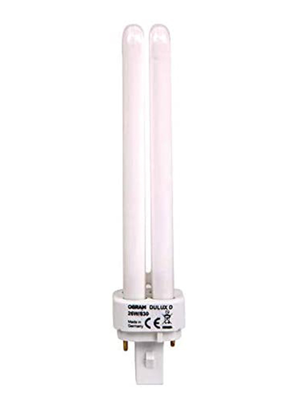 Osram Dulux D Home Decorative Durable CFL Bulb, 26W 2 Pin, 4 Pieces, Warm White