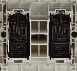 Schneider Electric KB32R_1_AS Vivace Silver - 1-way plate switch 2 gang - 16AX - Silver - Pack of 5