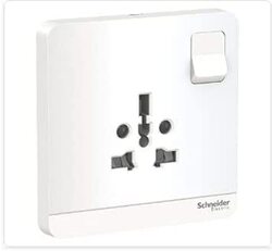 Schneider Electric AvatarOn, International switched socket, 2P + 3P, 16 A, 250 V, White