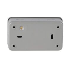 Schneider Electric Exclusive Metal clad - switched socket - 13 A - 230 V - 2 gangs - grey - GMC132SS