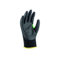Honeywell Micro-Foam Nitrile Coating 24-9518B/10XL CoreShield Cut Resistant Safety Gloves, 18 Gauge, HPPE/Steel Black Liner Cut A4/D X-Large