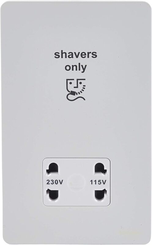 Schneider Electric Ultimate Screwless flat plate - shaver socket - white metal/white - GU7490WPW