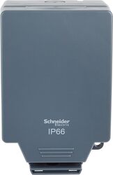 Schneider Electric Enclosure, Lisse weatherproof, IP66, 1gang, grey - LWP9010