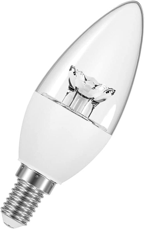 Osram E14 Bulb LED Value Classic B Clear 4.9 W Warm White Candle Lamp  - 2700K Pack Of 6