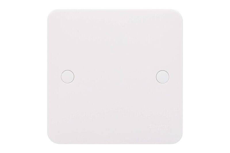 Schneider Electric Lisse - White moulded - blank plate - 1 gang - matt white - GGBL8010S - Pack of 3