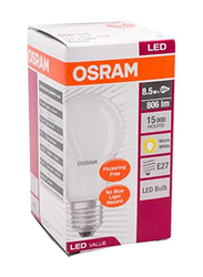 Osram LED Clas A LED Bulb, 8.5W, E27, 10 Pieces, Warm White