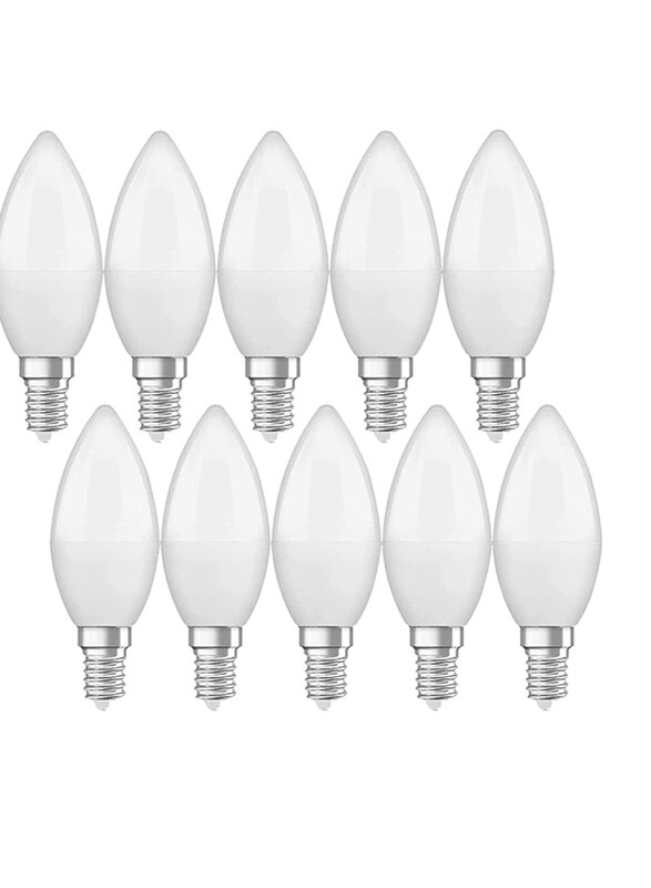 

Osram LED Candle Bulb, 5.5W, E14, 2700K, 10 Pieces, Warm White