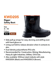 Honeywell Kings KWD205 Rigger High-Cut Pull-Up Leather Safety Working Boots, Black, Size 9/43EU
