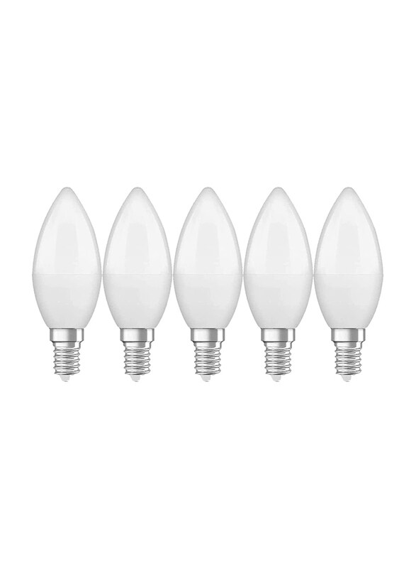 

Osram LED Candle Bulb, 5.5W, E14, 2700K, 5 Pieces, Warm White