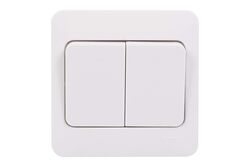 Schneider Electric Lisse - Wide rocker switch - 2 gangs 2 way - 10AX - white - GGBL1022WS