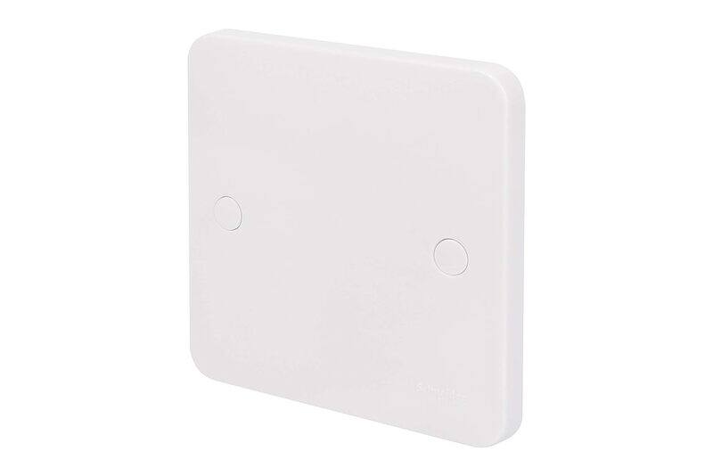 Schneider Electric Lisse - White moulded - blank plate - 1 gang - matt white - GGBL8010S - Pack of 5