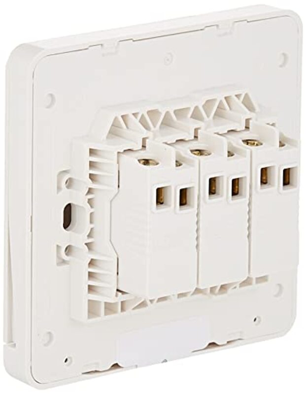 Schneider Electric Avataron White - 1-Way Plate Switch 3 Gang - 16Ax - White - Pack of 3