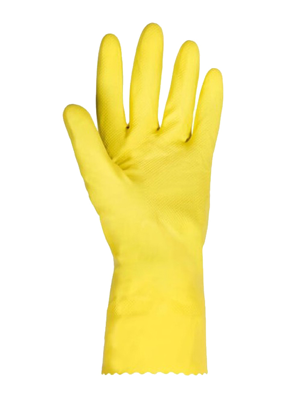 Honeywell Finedex Reusable Long Cuff Latex Gloves, 209440-110, Yellow, X-Large