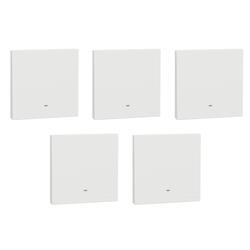 Schneider Electric Switch with Fluorescent Locator, AvatarOn C, 2 way, 1 gang, 16AX, 250V, white - Pack of 5