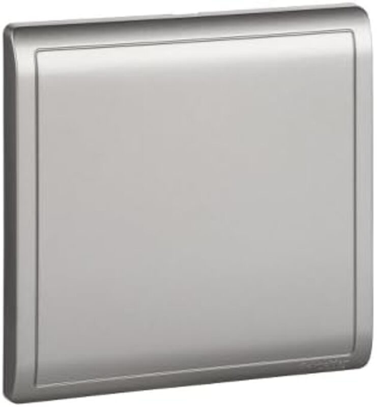 Schneider Electric 1Gang Blank Plate,Aluminium Silver - E8230X_AS_G1