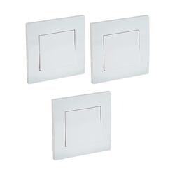 Schneider Electric KB31R_1 Vivace White - 1-way plate switch 1 gang - 16AX - white - Pack of 3