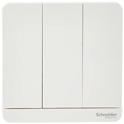 Schneider Electric Avataron White - 2-Way Plate Switch 3 Gang - 16Ax - White - Pack of 5