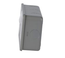 Schneider Electric Exclusive Metal clad - switched socket - 13 A - 230 V - 2 gangs - grey - GMC132SS