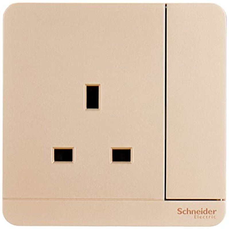 Schneider Electric E8315_WG_G12 AvatarOn Gold - Single switched socket - 13 A - 230 V - 1 gang -Gold - Pack of 3