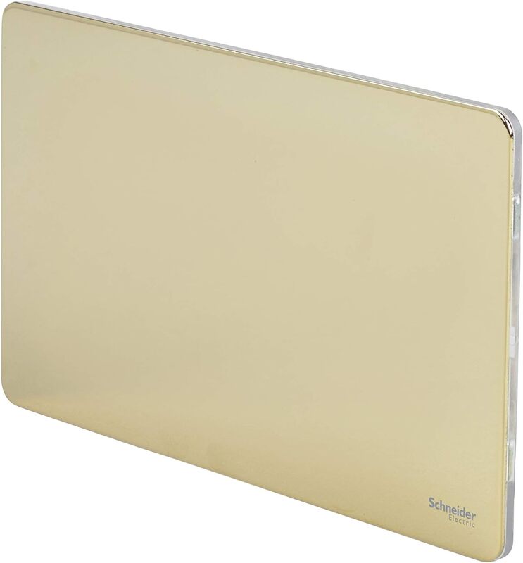 Schneider Electric Blank plate, Ultimate, 2 gangs, polished brass - GU8420-PB