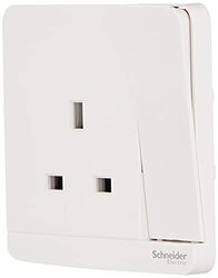 Schneider Electric E8315N_WE_G12 AvatarOn White - Single switched socket - 13 A - 230 V - 1 gang -White with Neon - Pack of 5