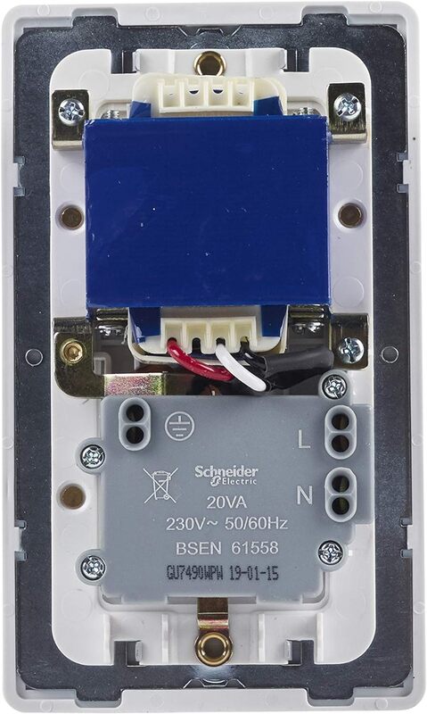 Schneider Electric Ultimate Screwless flat plate - shaver socket - white metal/white - GU7490WPW