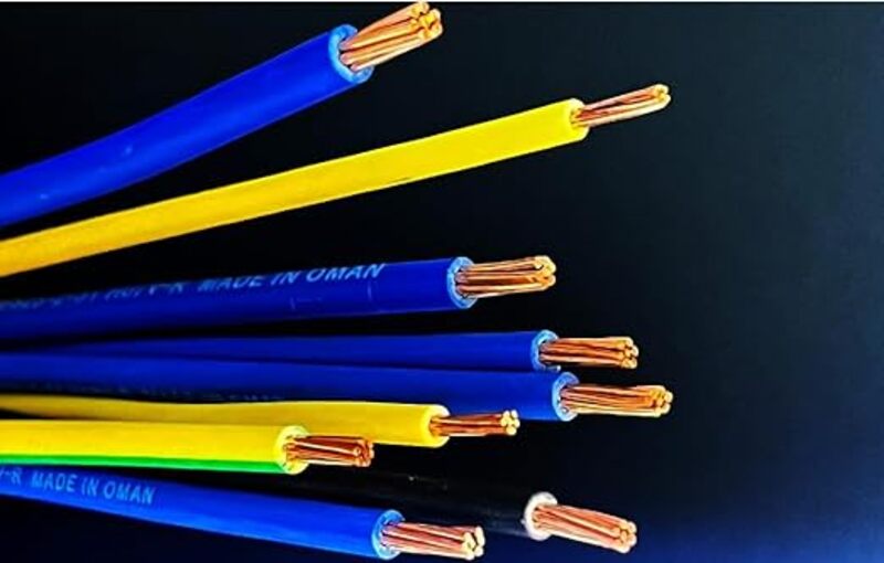 Oman Cables Single Core Copper Wire 2.5 SQMM Low Smoke Zero Halogen (LSZH) Blue Color 500 M Roll - 450/750V