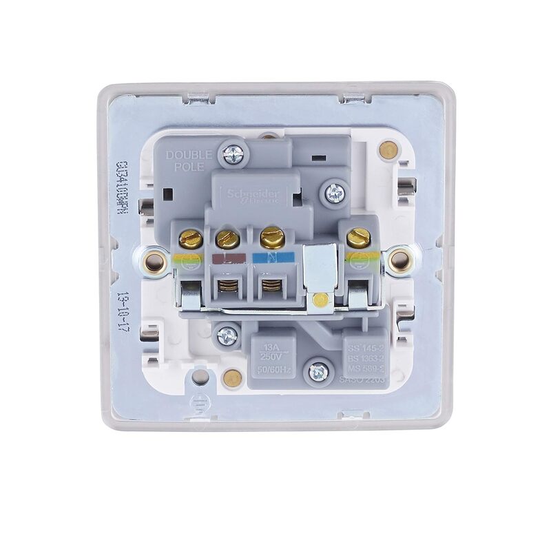 Schneider Electric Ultimate Screwless flat plate - switched socket - 2P - 1 gang - pearl nickel - GU3410DWPN - Pack of 3