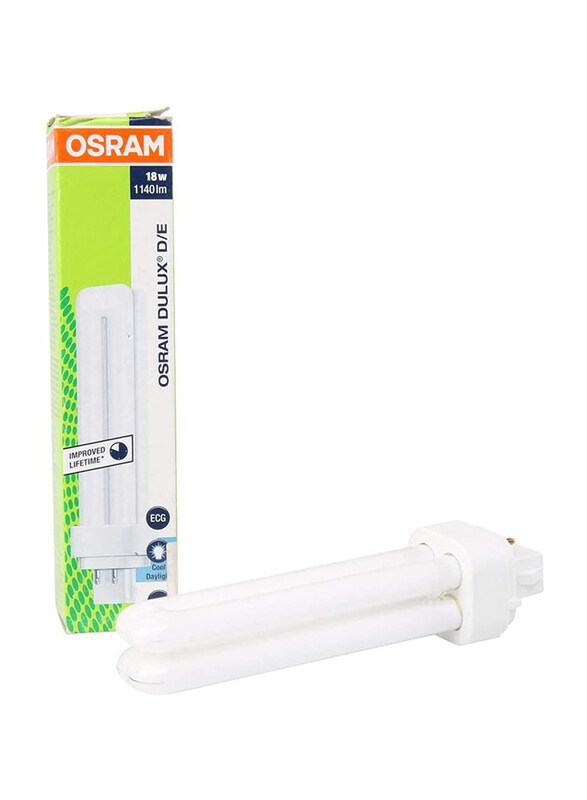 

Osram Dulux D/E CFL Lamp, 18W, G24Q-2, Cool Daylight White