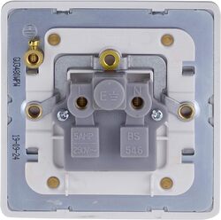 Schneider Electric Ultimate Screwless flat plate - unswitched socket - 1 gang - white metal - GU3480WPW