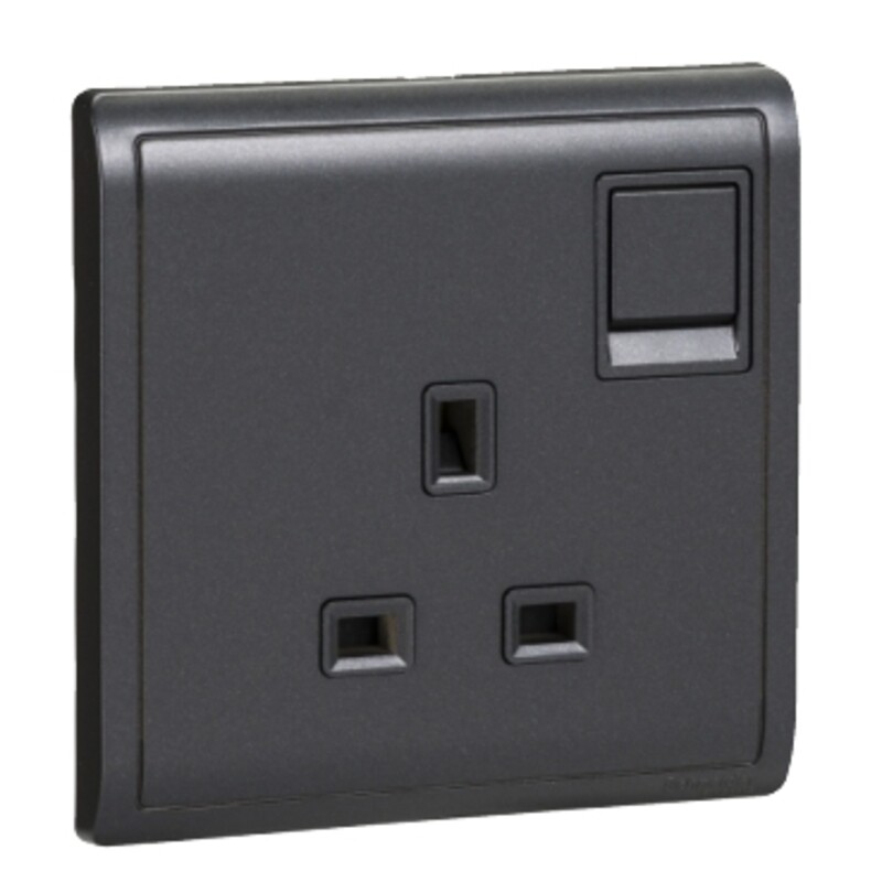 

Schneider Electric Pieno 13A 250V 1Gang switched socket,Matt Black (Model Number - E8215_MB_G1)