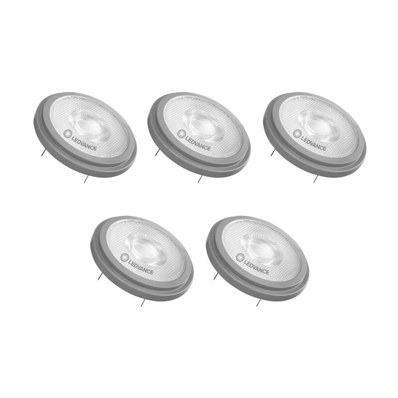 Ledvance LED AR111 G53 Dimmable Bulb 7.4W (50W) 2700K 12V  - 2700K Extra Warm White  - Pack of 5