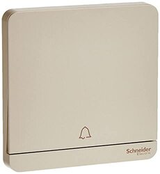 Schneider Electric E8331BPL1_WG AvatarOn Gold - Retractive Door Bell switch - with bell symbol - 1 gang 2 way - 10A Gold - Pack of 5