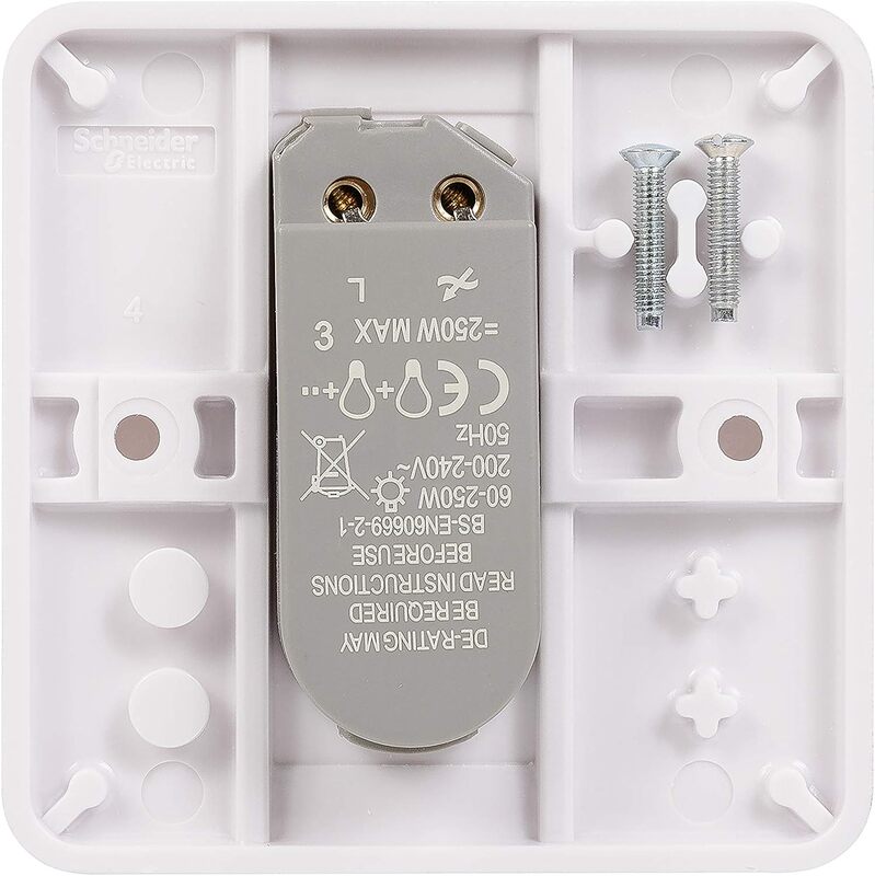 Schneider Electric Lisse - main dimmer - 1 gang - 1 way - 250W - GGBL6011CS