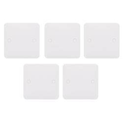 Schneider Electric Lisse - White moulded - blank plate - 1 gang - matt white - GGBL8010S - Pack of 5