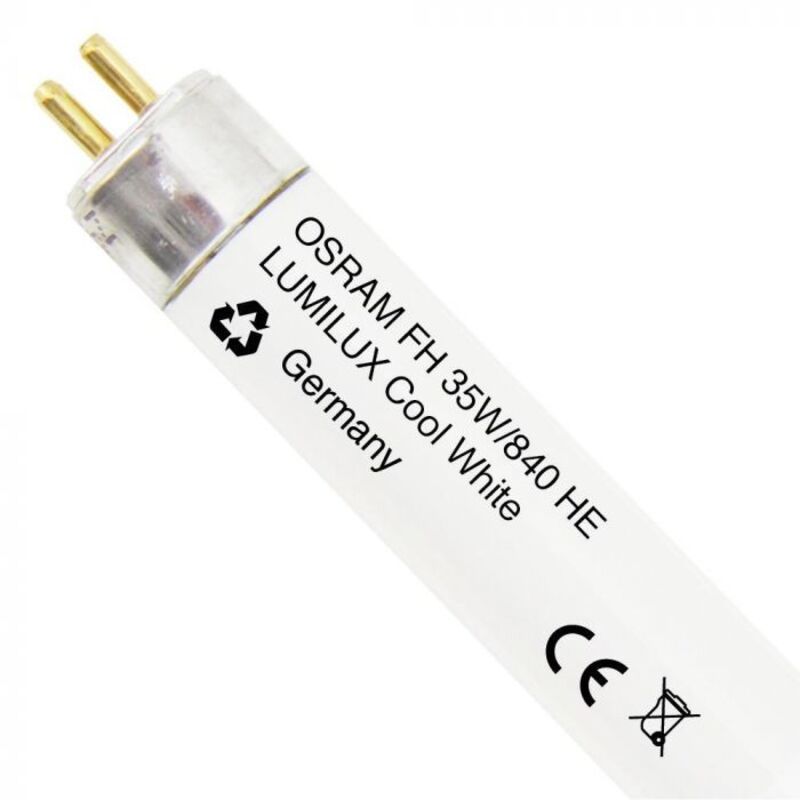 Osram 35W Tube Light T5 HE High Efficiency Fluorescent 4000k Cool White - Pack of 10 (145 CM) - Pack of 5