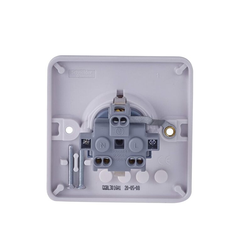 Schneider Electric Lisse White moulded - unswitched socket - schuko - 16 A - 230 V - 1 gang - white - GGBL3016A1