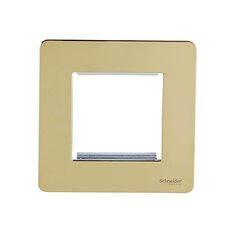 Schneider Electric Ultimate - screwless euro modular - 2 gangs - polished brass - GU8460-PB