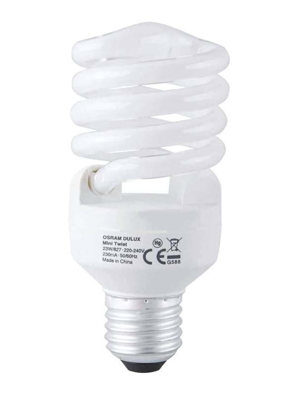 Osram Dulux Star Mini Twist Spiral CFL Bulb, 23W, 5 Pieces, Warm White