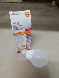 Osram Led Value Classic A, Frosted 5.5W, Screw Base E27, Cool White/4000K Pack Of 6