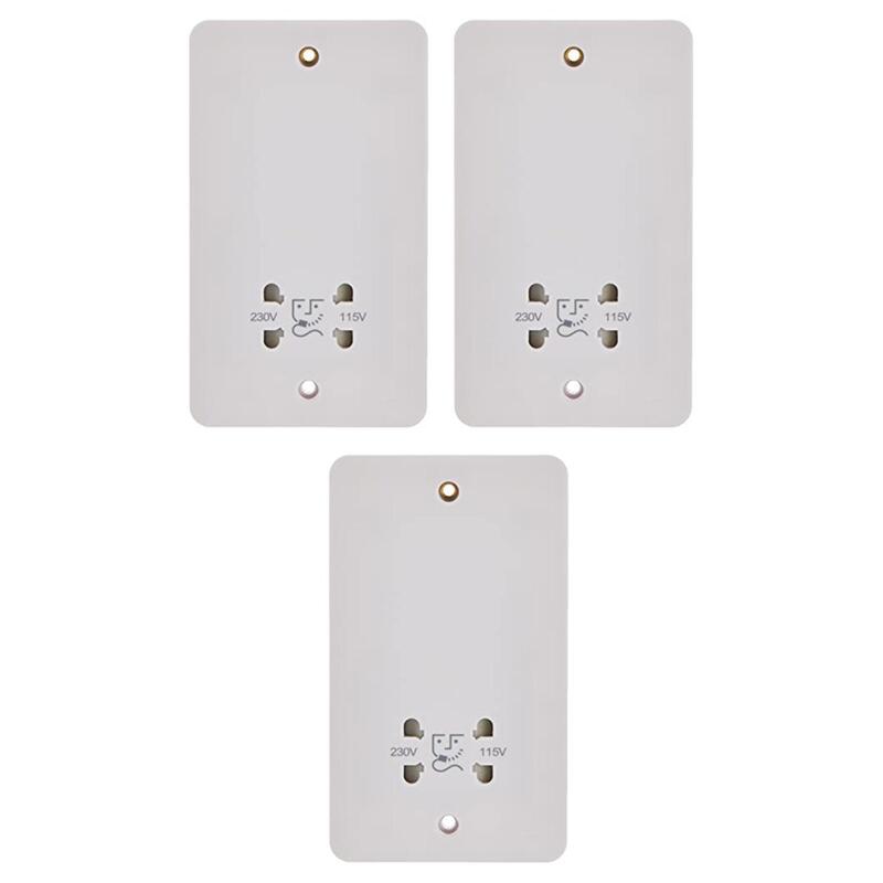 Schneider Electric Lisse - Shaver Socket - 115-230 V - White - Pack of 3