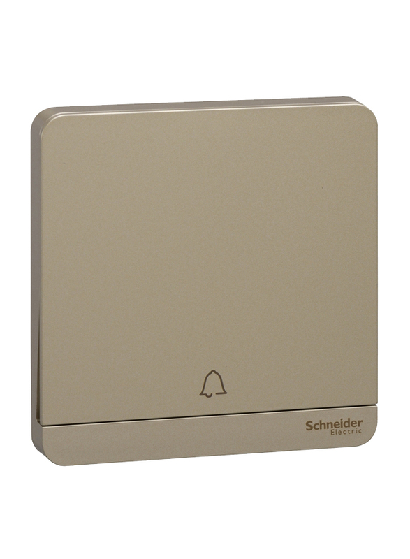 

Schneider Electric AvatarOn 10A 1 Gang 2 Way Retractive Door Bell Switch with Bell Symbol, E8331BPL1_WG, Gold