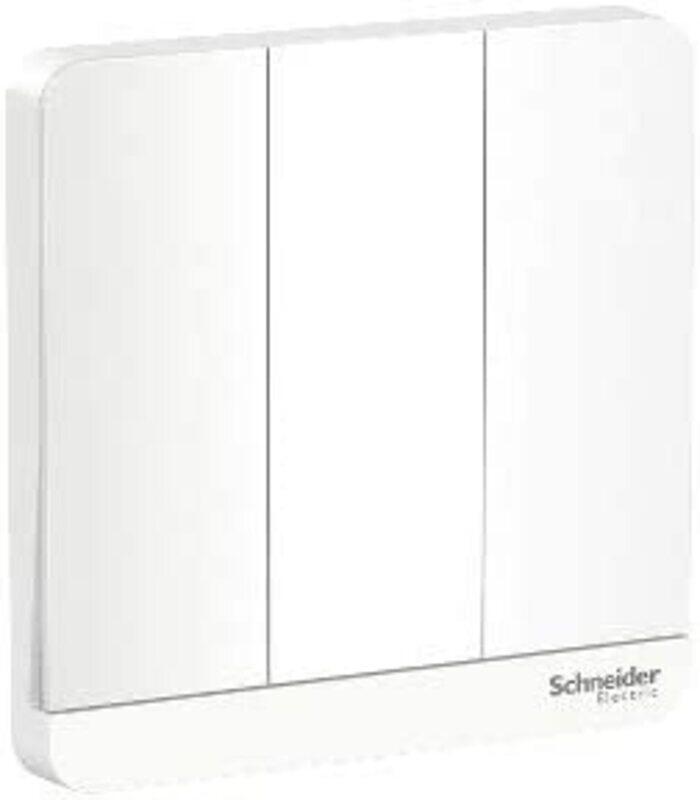 

Schneider Electric E8333L2_WE AvatarOn White - 2-way plate switch 3 gang - 16AX - White