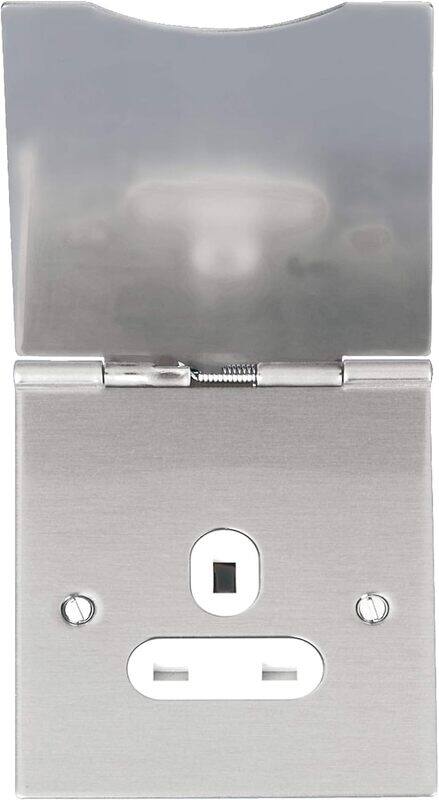 

Schneider Electric 2 Socket-outlet, Ultimate, complete product, British,stainless steel - GU3251-WSS