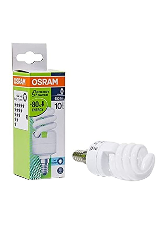 Osram Dulux Superstar Mini Twist Fluorescent Bulb, 12W, E14, 6500K, Cool Daylight White